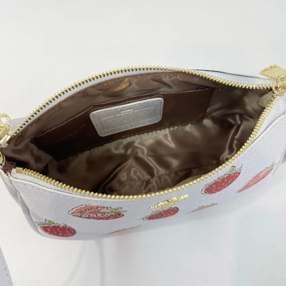 Coach White Bag with Red Strawberry Design - Picture 6 of 7